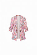 Multicolor Printed Linen Blazer 